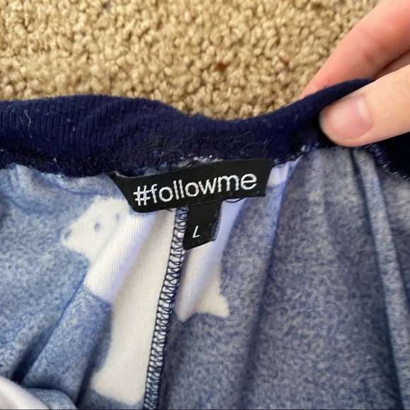 #followme Women’s Jogger Pajama Pants Set Ultra-Soft Velour PJs- Polar Bear - Picture 8 of 8